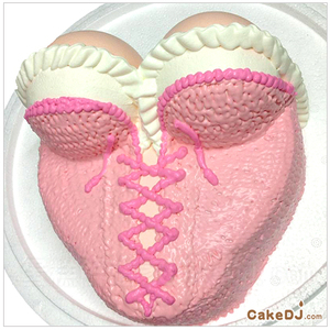 粉紅馬甲白蕾絲造型蛋糕