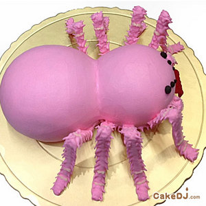 粉色蜘蛛造型蛋糕