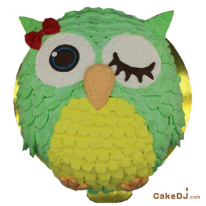 Q版貓頭鷹造型蛋糕
