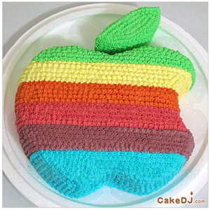七彩蘋果立體造型蛋糕