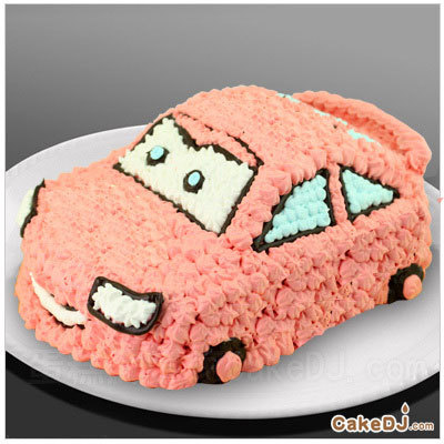 粉紅車造型蛋糕