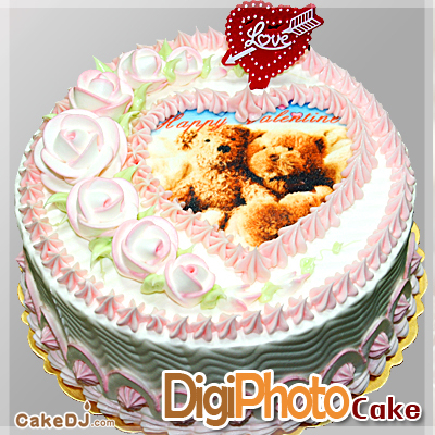 玫瑰情人相片蛋糕
